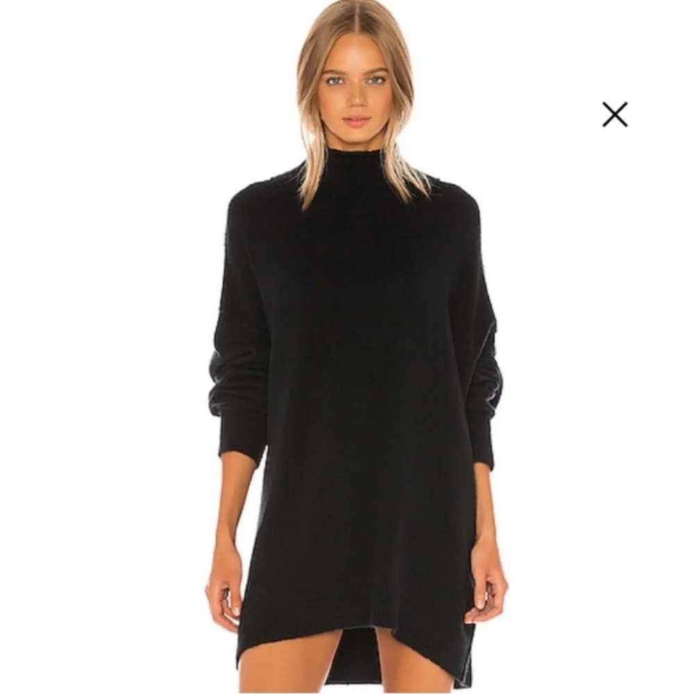 Free People Afterglow Tunic Sweater Black XS